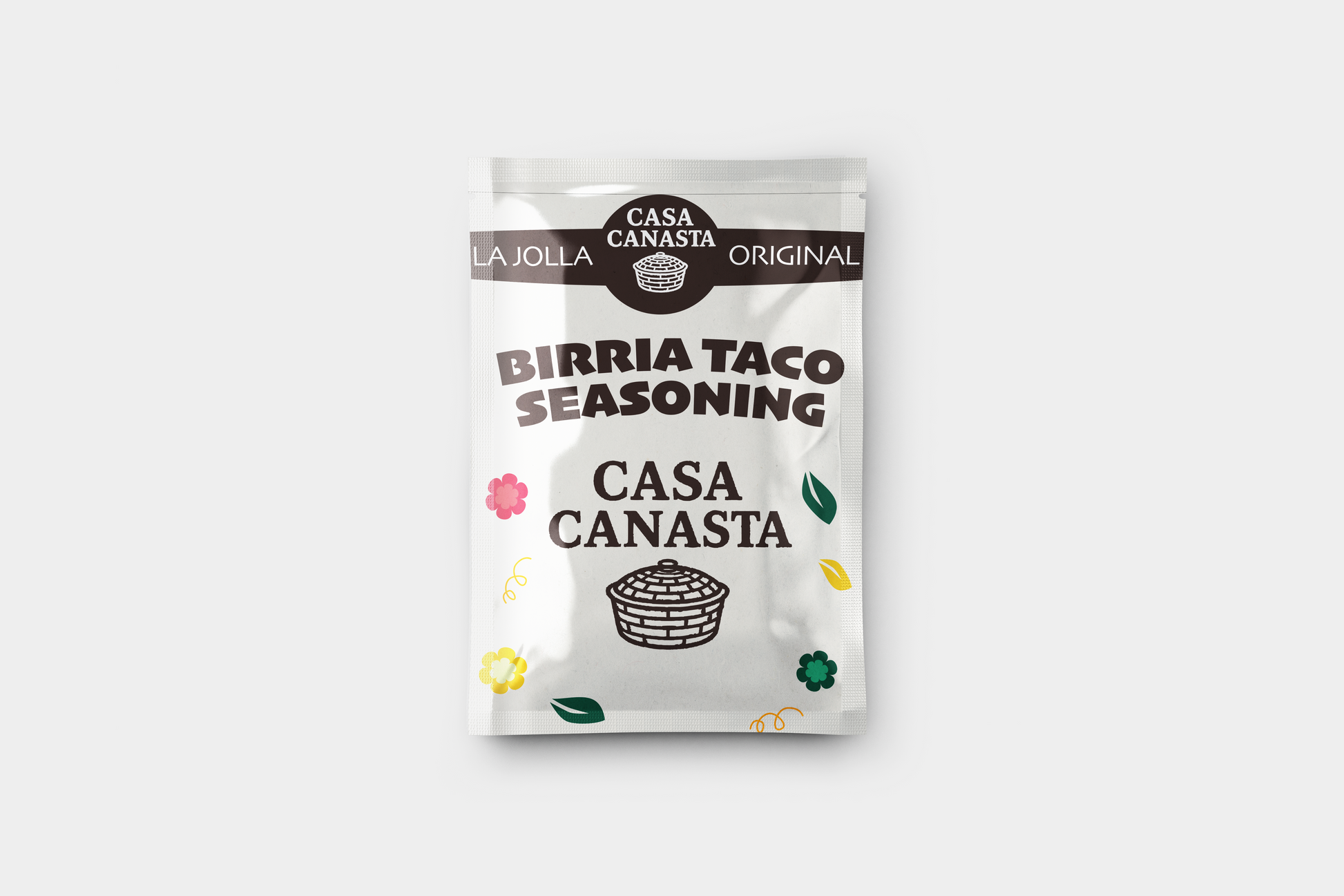 La Jolla Birria Taco Seasoning blend — authentic Mexican spice mix for beef, lamb, or goat birria tacos; bold flavors of dried chiles, garlic, cumin, and oregano in a resealable 7 oz pouch; perfect for consommé, slow-cooked tacos, and traditional birria recipes.