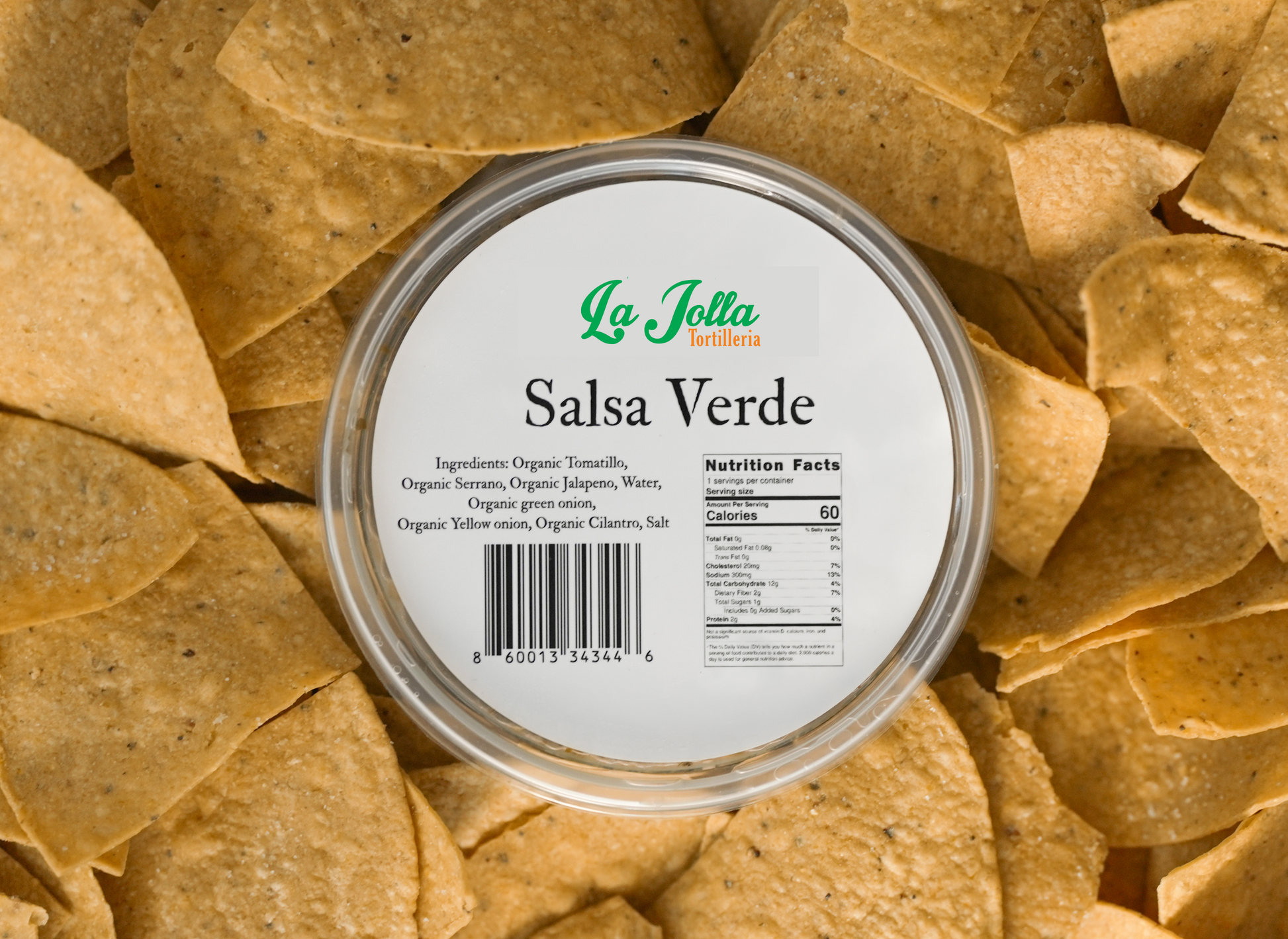La Jolla Salsa Verde – 7 oz jar of authentic Mexican green salsa made with roasted tomatillos, serrano peppers, garlic, and cilantro; perfect for tacos, chilaquiles, enchiladas, and dipping chips; bold, tangy, and mildly spicy flavor.