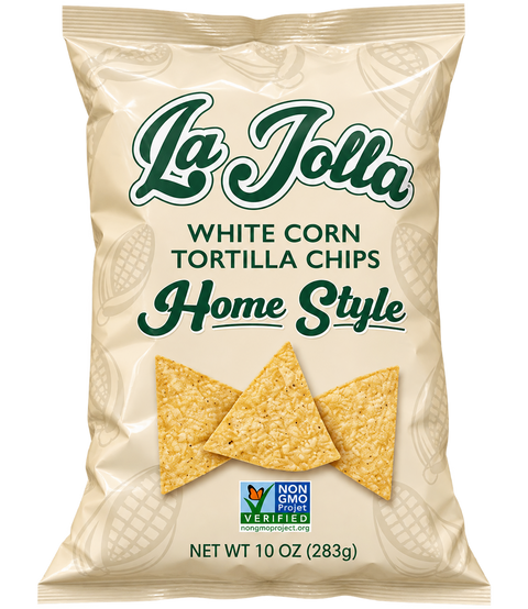 La Jolla Tortilleria home style white corn tortilla chips 10 oz bag