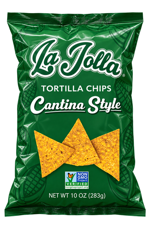 La Jolla Tortilleria Cantina Style tortilla chips 10 oz bag, Non-GMO Project Verified