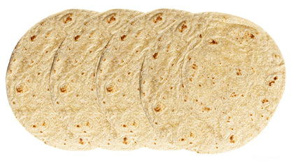 Product photo La Jolla Tortilleria's 8 Inch Sonora Style Fresh Flour Tortilla 4 stack