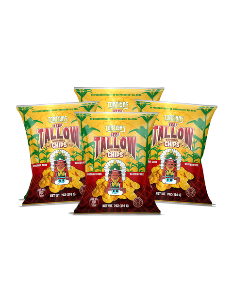 4- Tortiyas Beef Tallow Chips Variant Pack